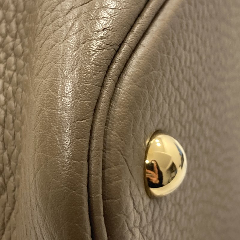 HERMES 愛馬仕 Bolide 31 手提包 大象灰 牛皮 金釦-10