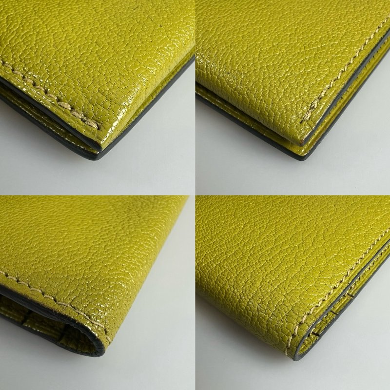 HERMES □G刻 綠色BEARN長夾-9