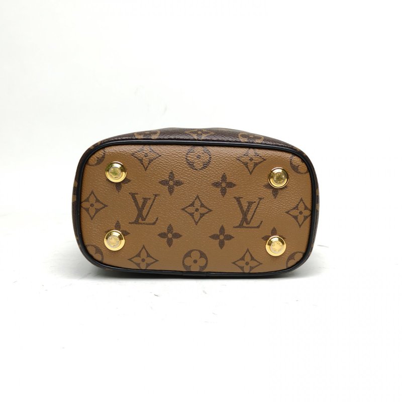 LOUIS VUITTON Vanity化妝包小號老花PVC金扣晶片肩背包-3