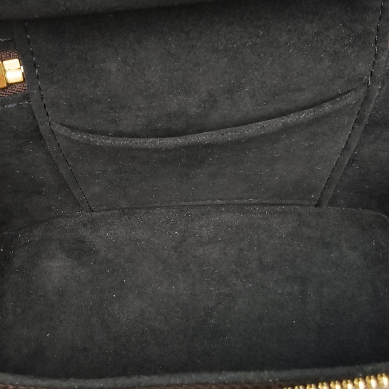 LOUIS VUITTON Vanity化妝包小號老花PVC金扣晶片肩背包-4