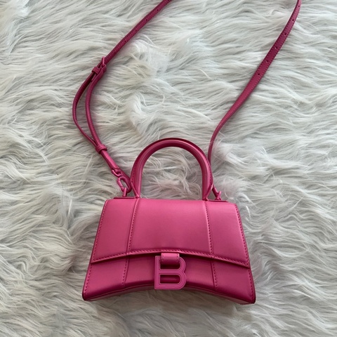 Balenciaga 桃紅粉 沙漏包 小號