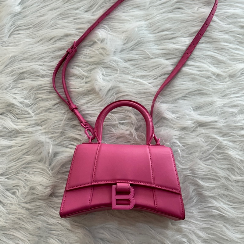 Balenciaga 桃紅粉 沙漏包 小號-0