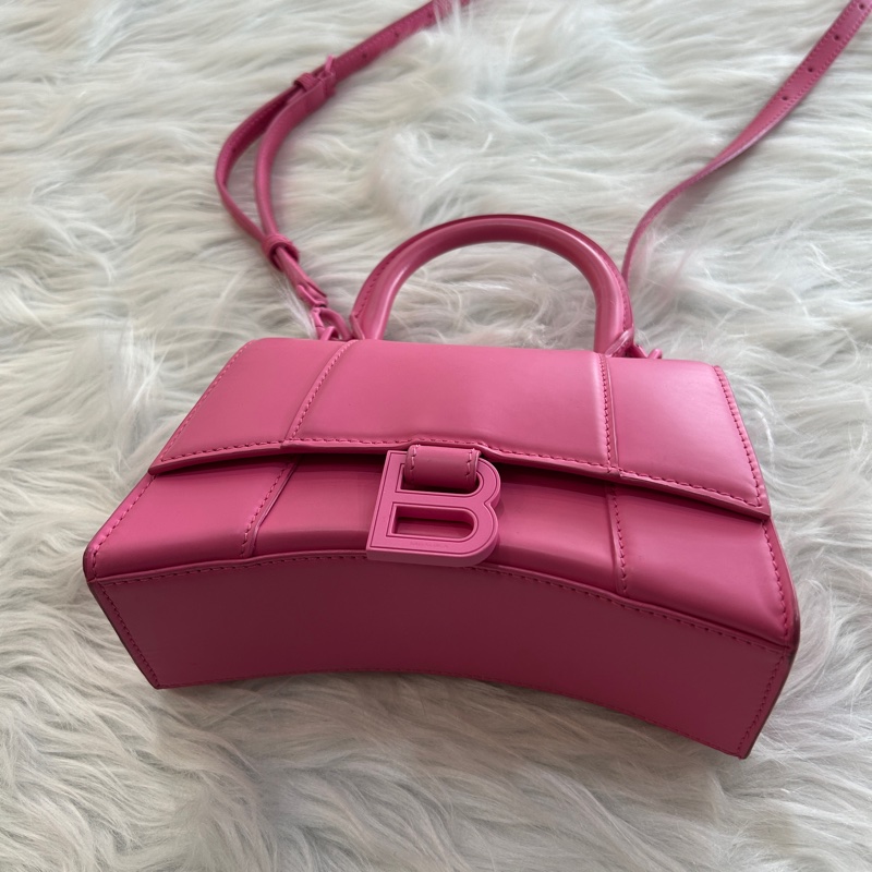 Balenciaga 桃紅粉 沙漏包 小號-1