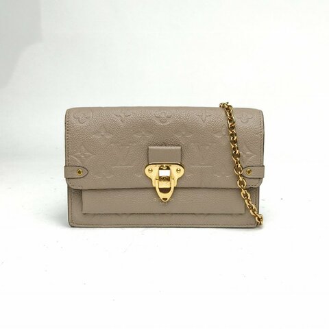 LOUIS VUITTON VAVIN鏈條包WOC19灰色牛皮肩背包2021