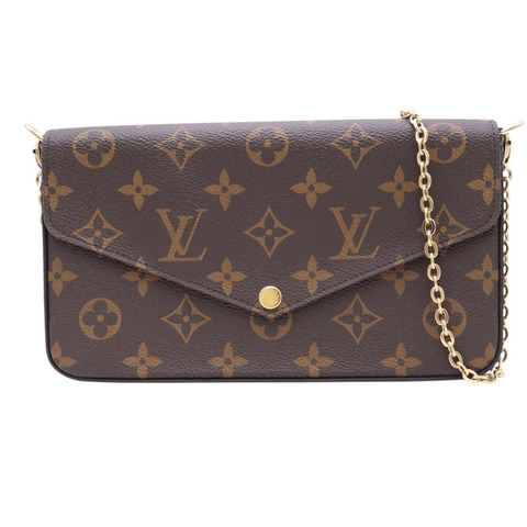 棕色 原花 帆布 3合1 牛皮 Pochette Felicie 肩背包【LOUIS VUITTON LV 路易威登】 M81896