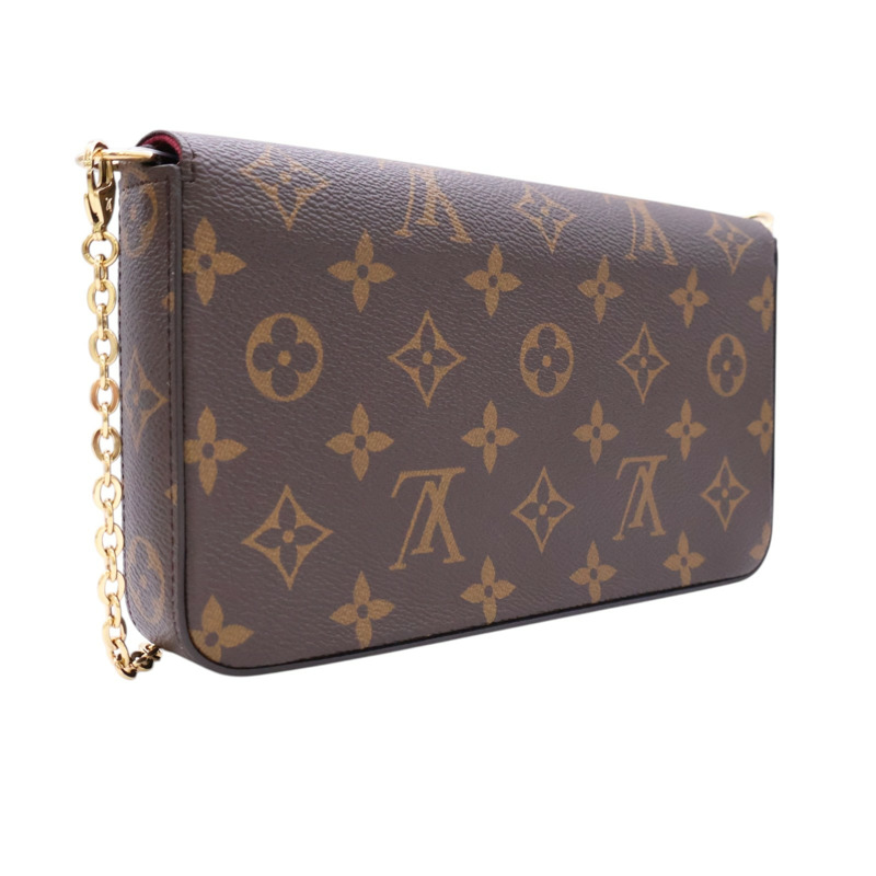 棕色 原花 帆布 3合1 牛皮 Pochette Felicie 肩背包【LOUIS VUITTON LV 路易威登】 M81896-1