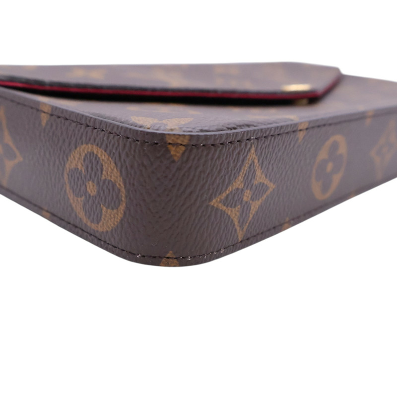 棕色 原花 帆布 3合1 牛皮 Pochette Felicie 肩背包【LOUIS VUITTON LV 路易威登】 M81896-6