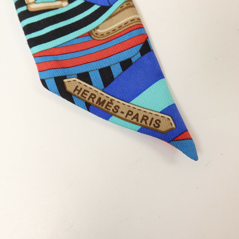 HERMES 絲質Twilly絲巾-4