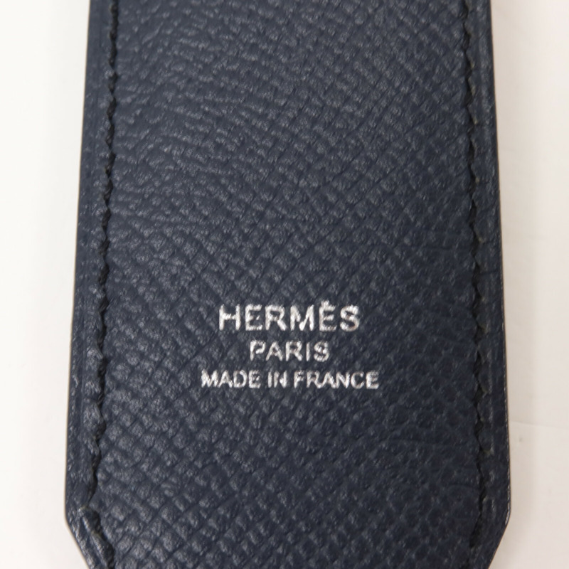 HERMES Epsom皮革Tressage Bag Strap肩背帶Navy/Red/Yellow-6