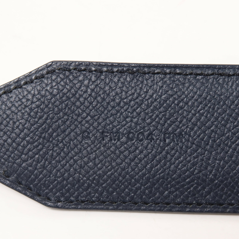HERMES Epsom皮革Tressage Bag Strap肩背帶Navy/Red/Yellow-7