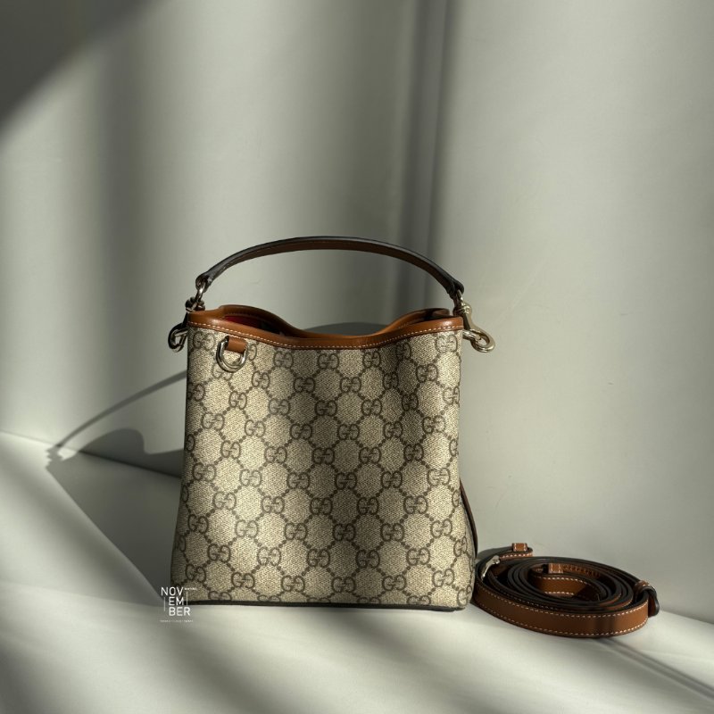 99新🆕 Gucci 古馳 GG Emblem 水桶包小號-0