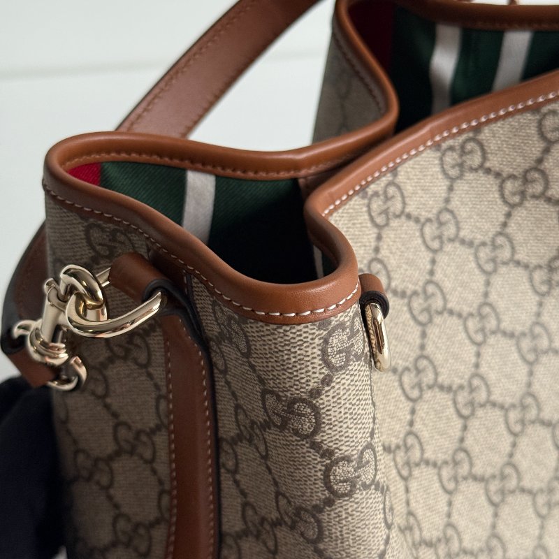 99新🆕 Gucci 古馳 GG Emblem 水桶包小號-12