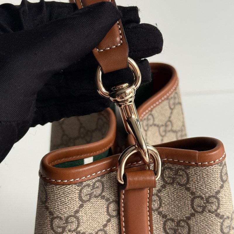 99新🆕 Gucci 古馳 GG Emblem 水桶包小號-13