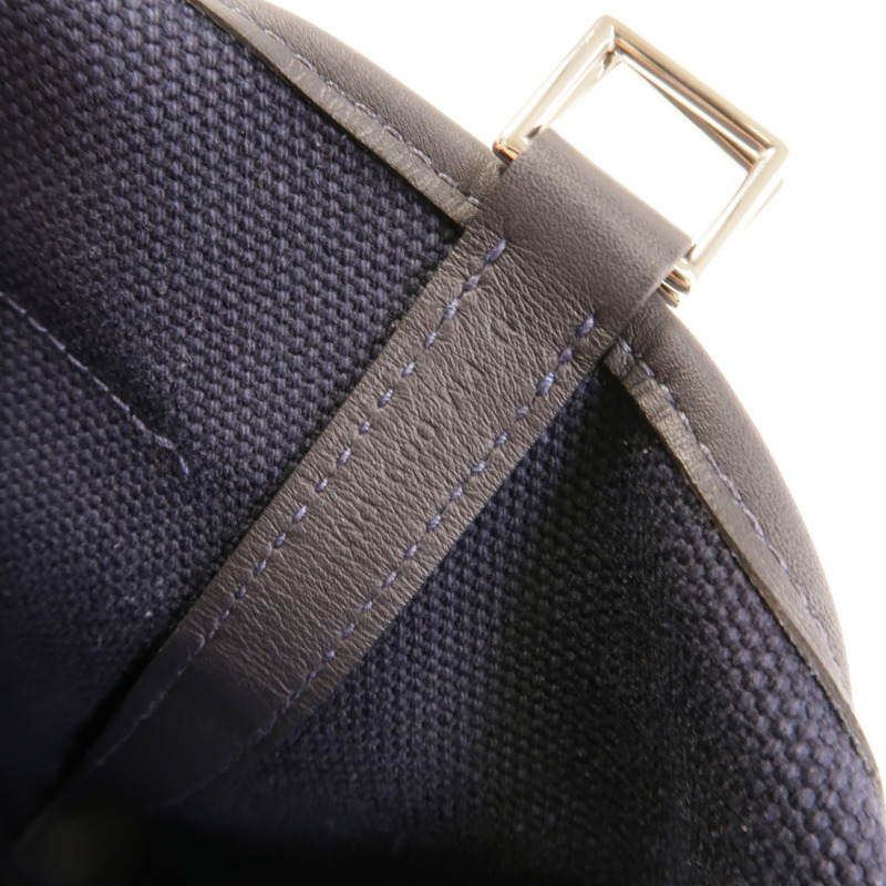 HERMES 帆布/皮革Picotin Cargo PM手挽袋Bleu Marine-6
