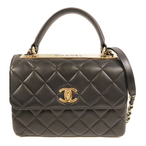 CHANEL 羊皮皮革Trendy CC Top Handle Bag鏈帶手挽肩背兩用袋