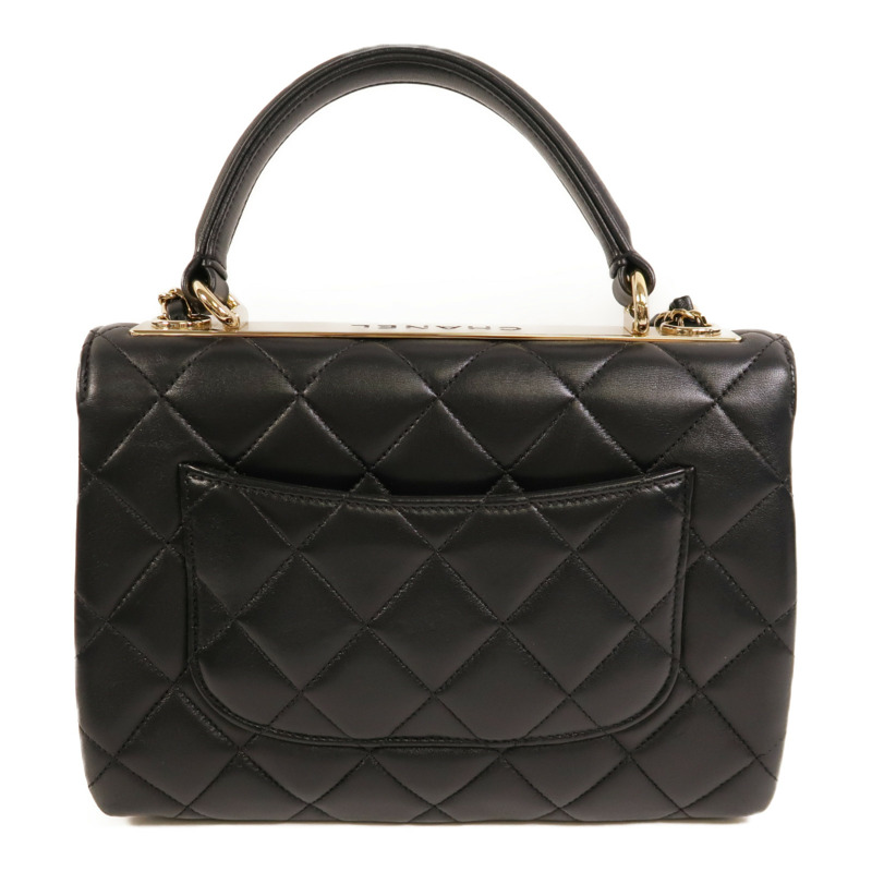 CHANEL 羊皮皮革Trendy CC Top Handle Bag鏈帶手挽肩背兩用袋-1