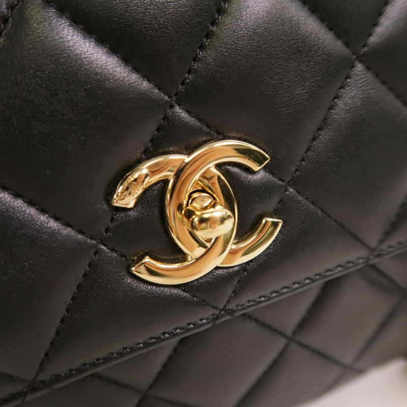 CHANEL 羊皮皮革Trendy CC Top Handle Bag鏈帶手挽肩背兩用袋-6