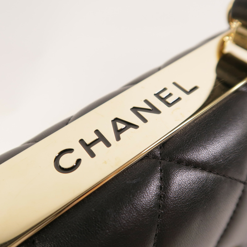 CHANEL 羊皮皮革Trendy CC Top Handle Bag鏈帶手挽肩背兩用袋-7