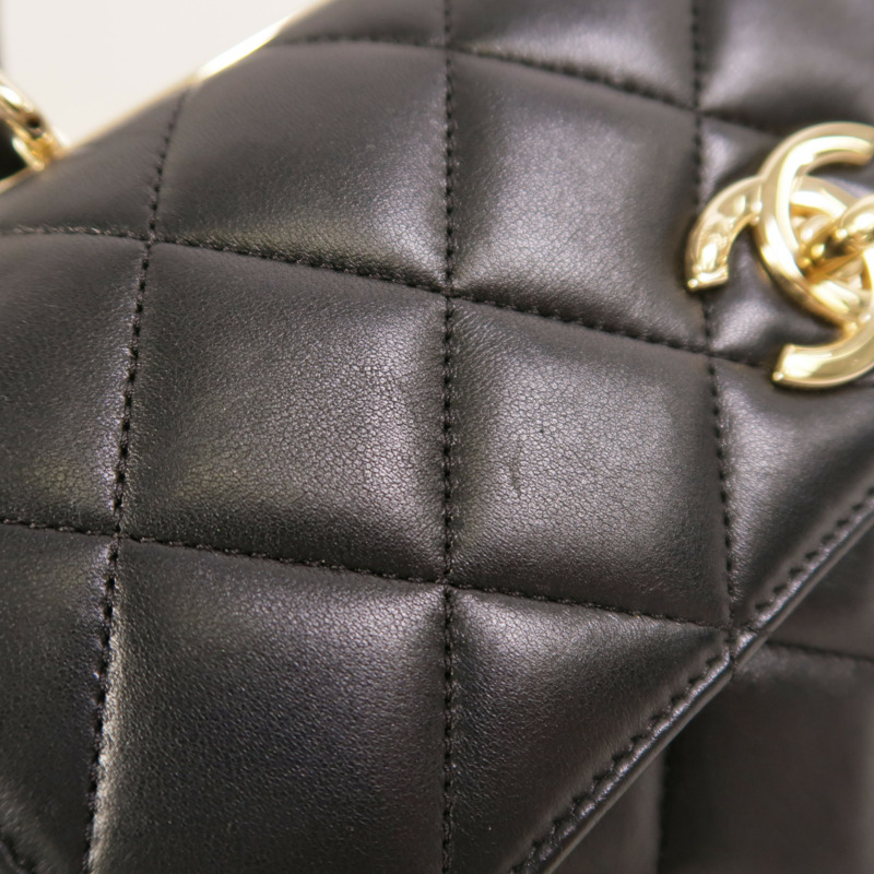 CHANEL 羊皮皮革Trendy CC Top Handle Bag鏈帶手挽肩背兩用袋-17
