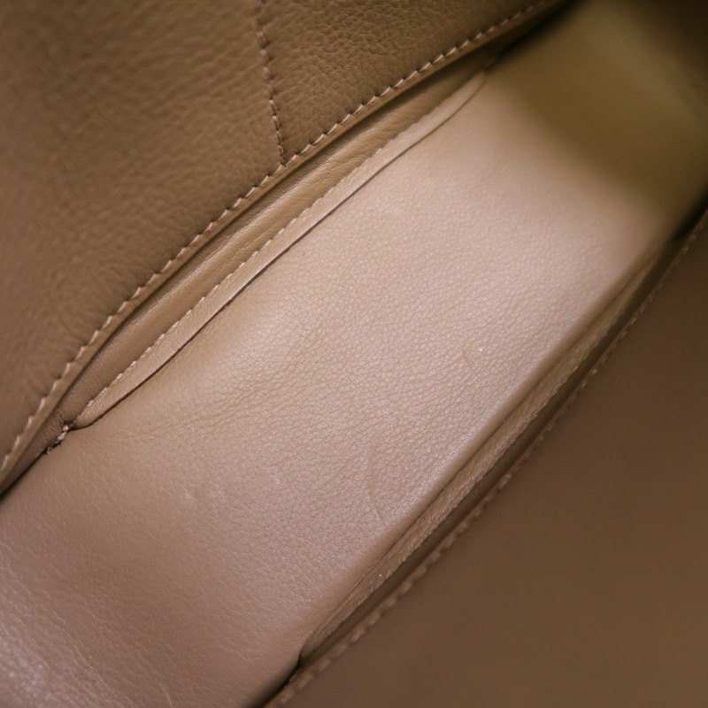 HERMES Chevre皮革Geta肩背袋Etoupe-9