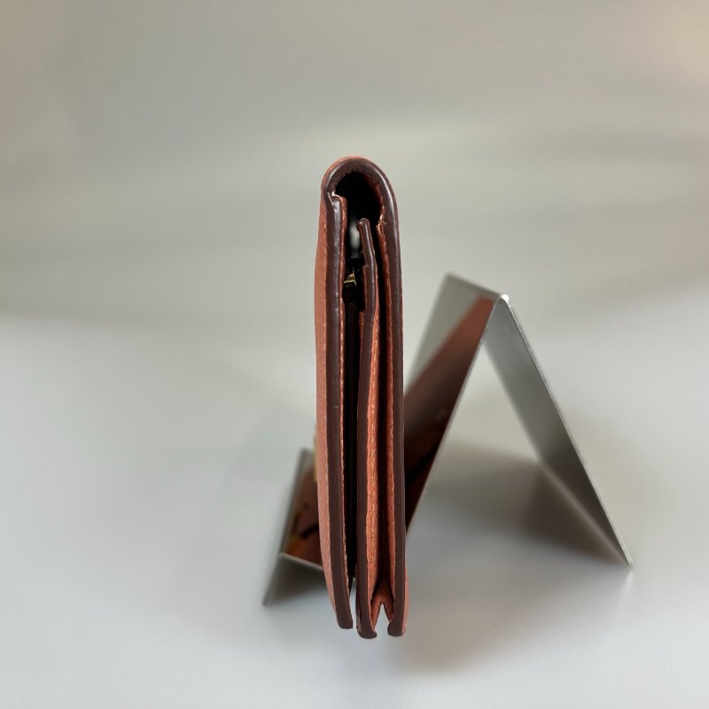 HERMES □R刻 豆沙色BEARN長夾-2