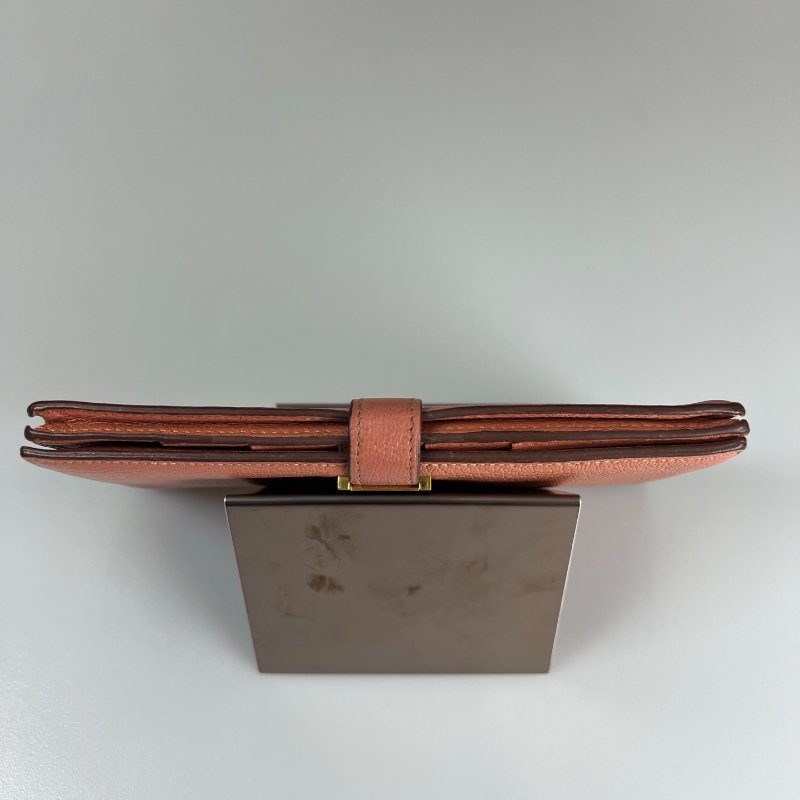 HERMES □R刻 豆沙色BEARN長夾-4