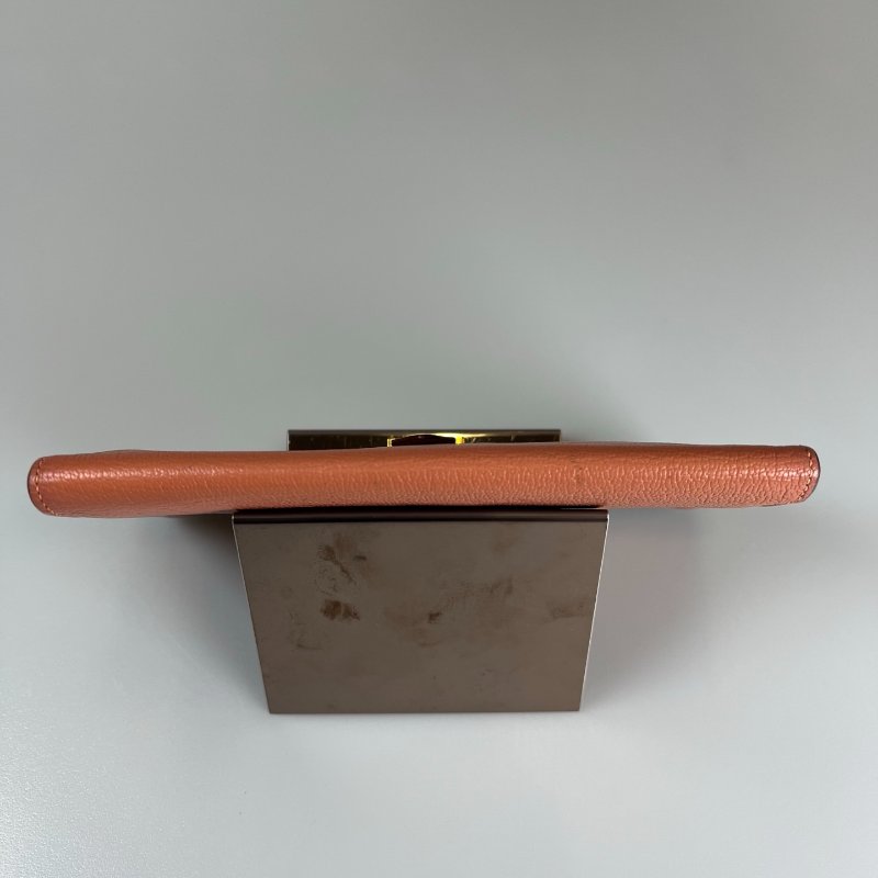 HERMES □R刻 豆沙色BEARN長夾-5