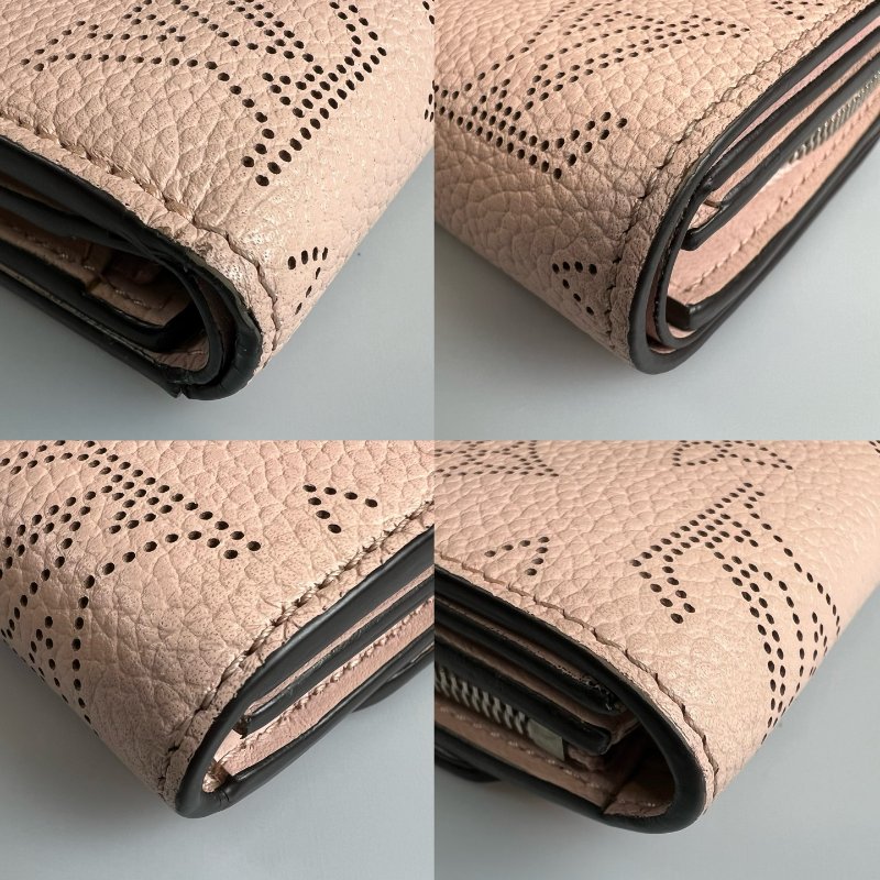 LV M82757/晶片款 粉色Mahina翻蓋短夾-10