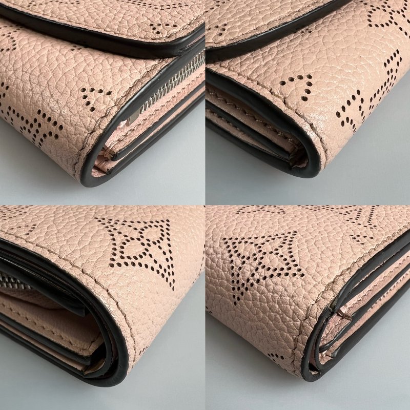 LV M82757/晶片款 粉色Mahina翻蓋短夾-11