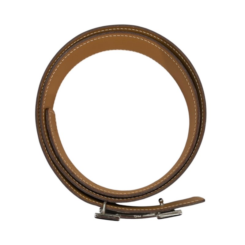 HERMES 愛馬仕 CONSTANCE BELT 38mm H皮帶 BOX皮 黑色 銀釦 SIZE:75-2