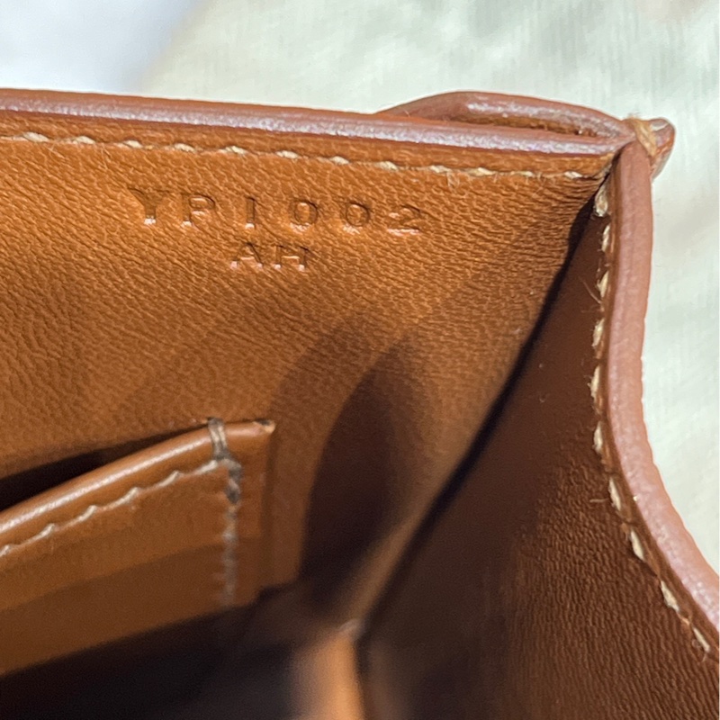 Hermès 愛馬仕verrou手槍包 金棕銀扣，y刻，山羊皮 底長17-11
