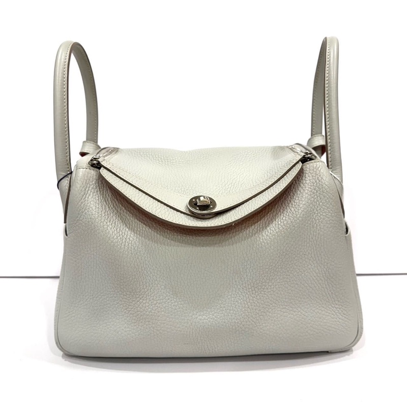 Hermes Lindy 30 珍珠灰內拼龍蝦粉-1