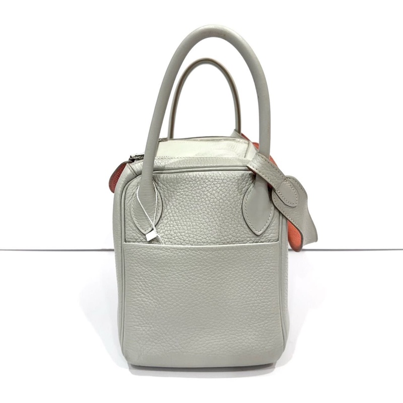 Hermes Lindy 30 珍珠灰內拼龍蝦粉-3