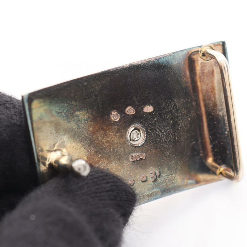 愛馬仕 Collier de Chien 皮帶扣 SV925 銀 二手 男女通用-4