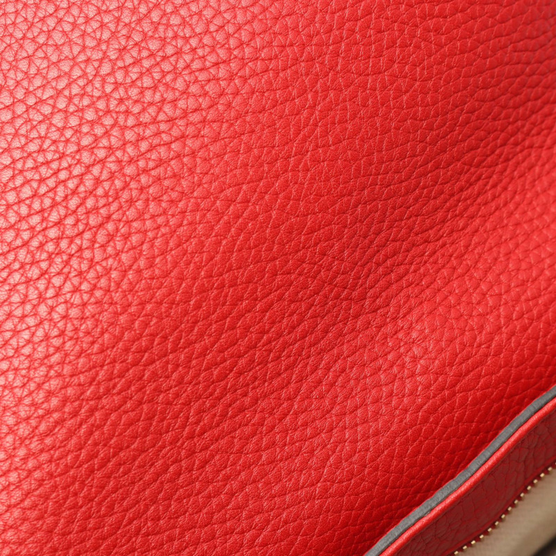 GUCCI Soho 互扣式 G 鏈條單肩斜背包 536224 紅色皮革 二手-6