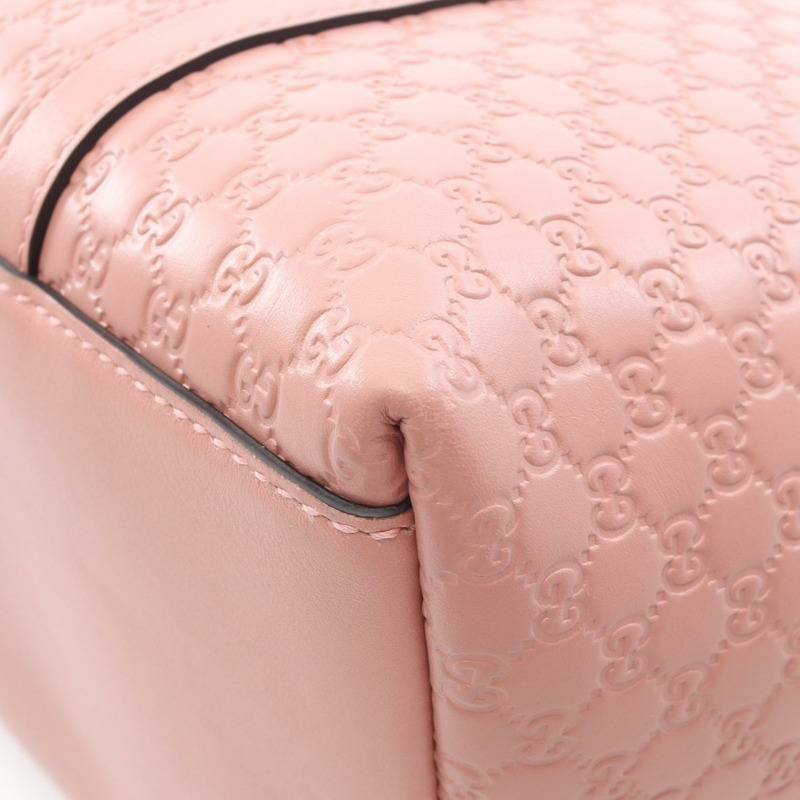GUCCI Micro Guccissima 單肩手提包 449657 皮革 粉紅色 二手 女士-4
