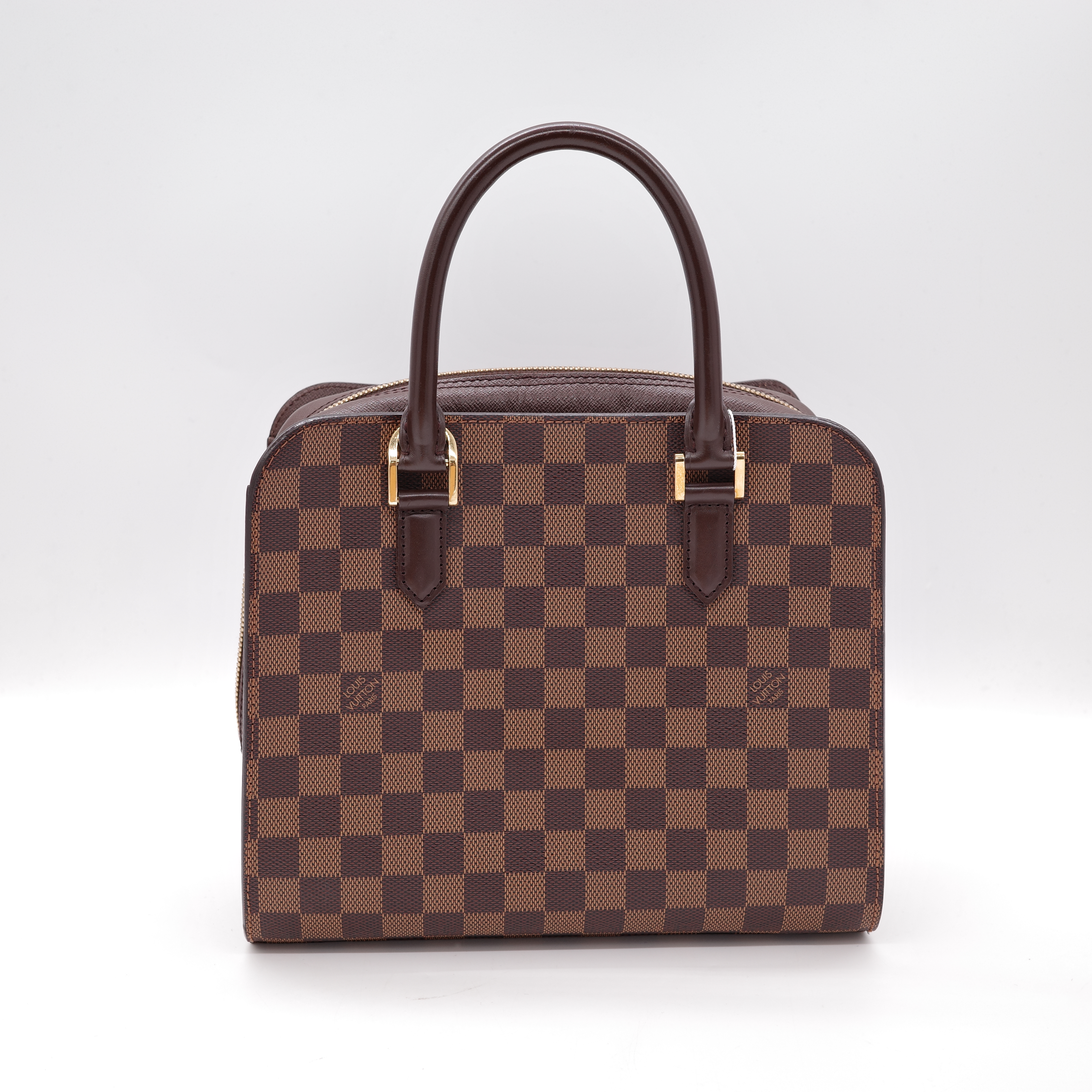 Louis Vuitton 路易威登 Triana 棕色 Damier Ebene 棋盤格紋 帆布 手提包-1