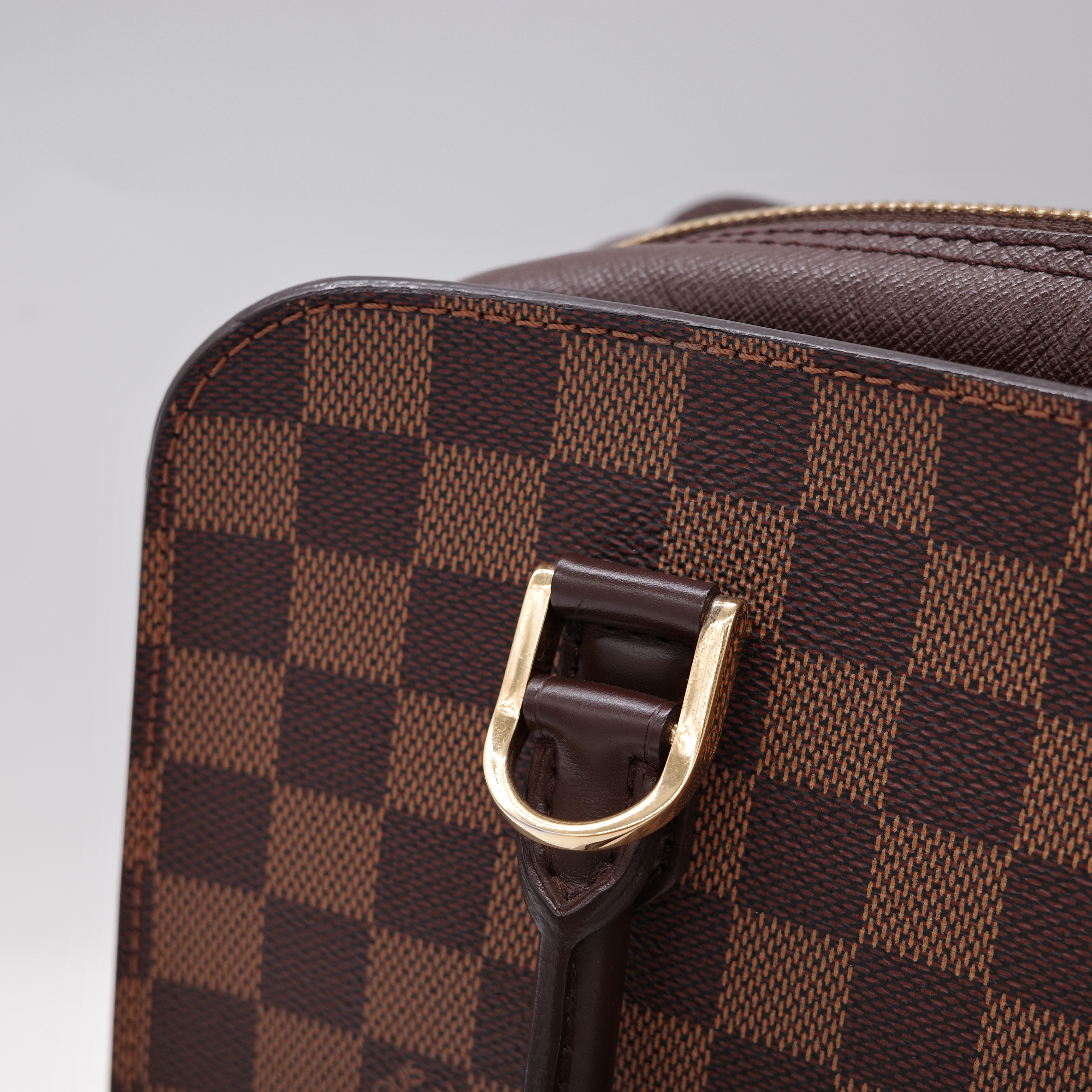 Louis Vuitton 路易威登 Triana 棕色 Damier Ebene 棋盤格紋 帆布 手提包-3