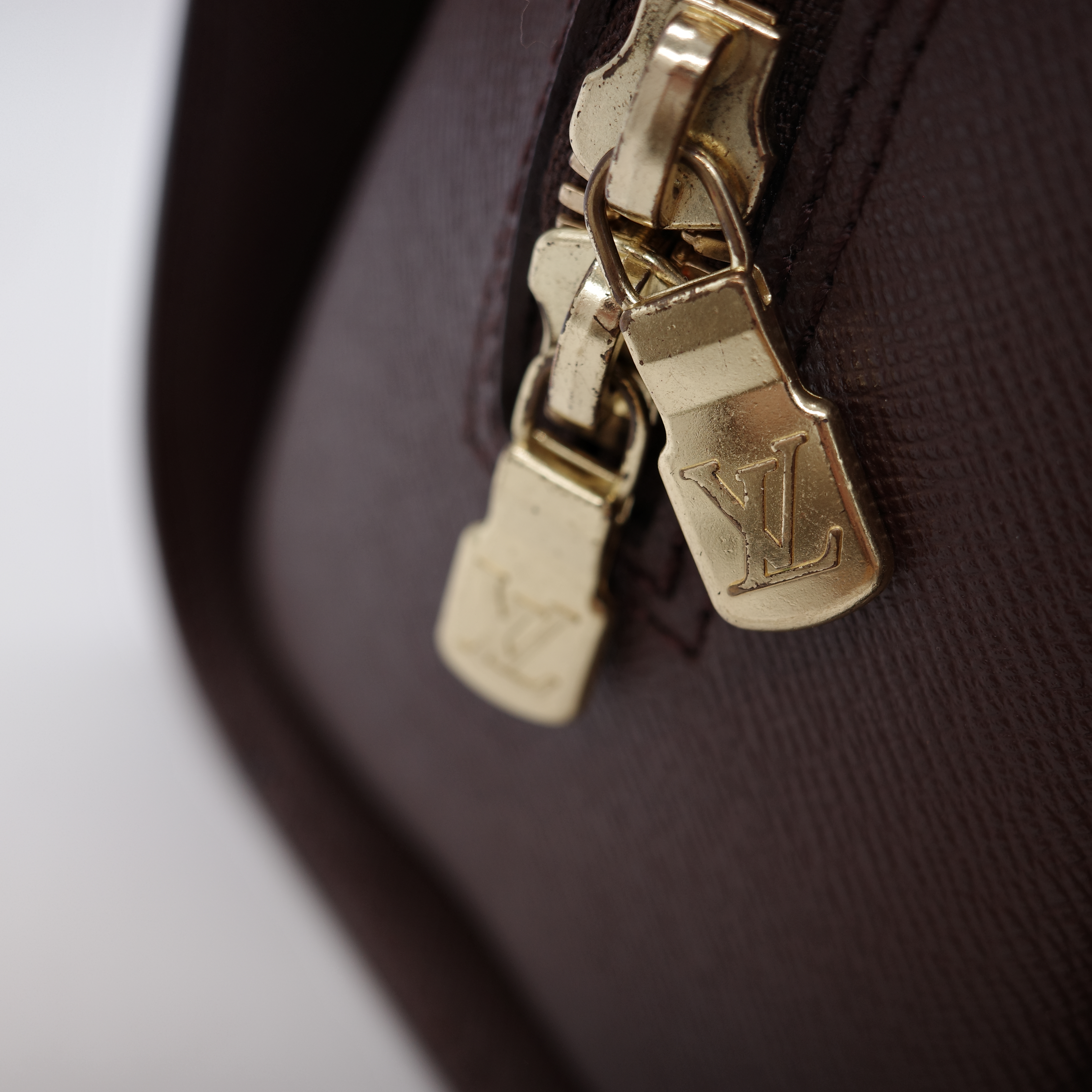 Louis Vuitton 路易威登 Triana 棕色 Damier Ebene 棋盤格紋 帆布 手提包-4