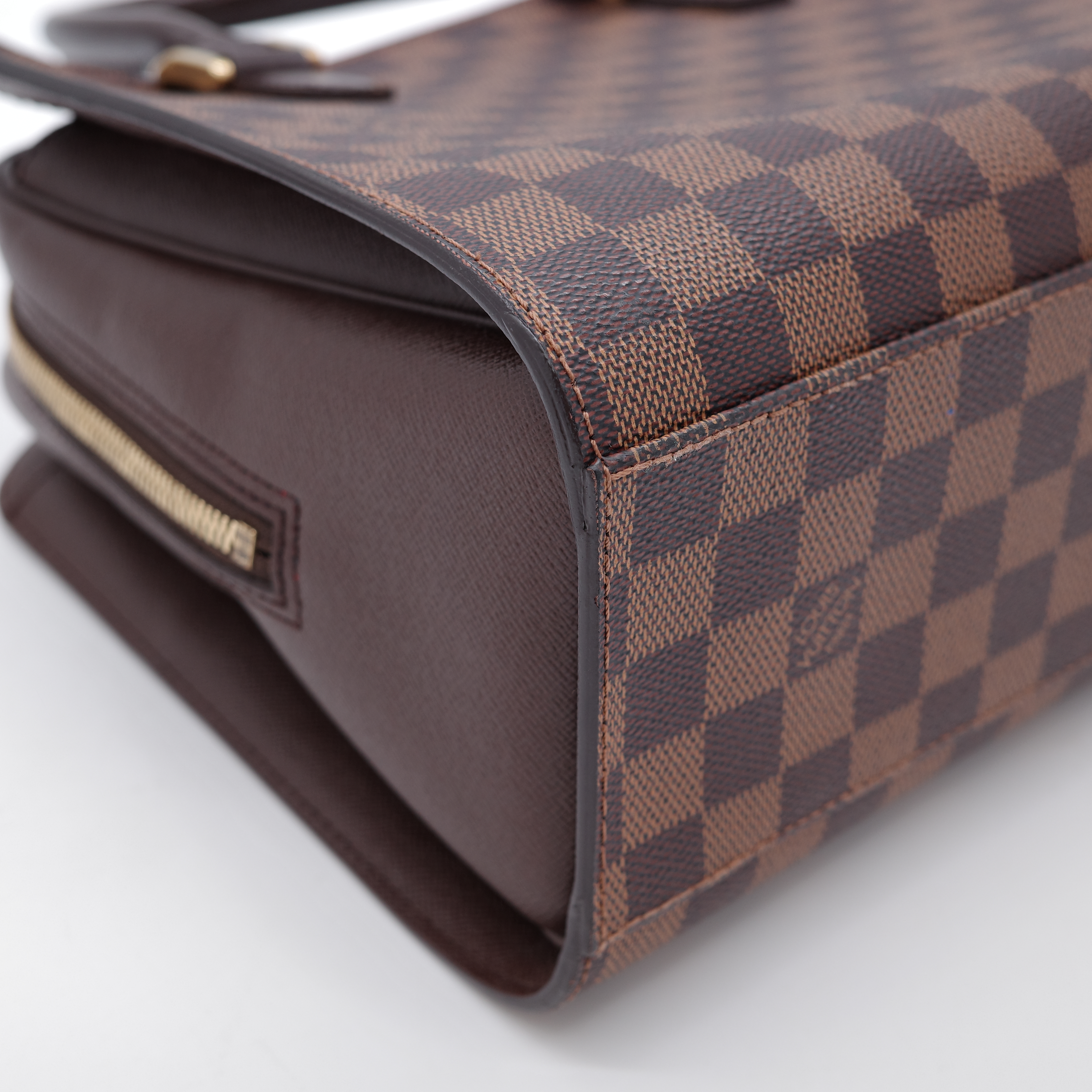 Louis Vuitton 路易威登 Triana 棕色 Damier Ebene 棋盤格紋 帆布 手提包-9