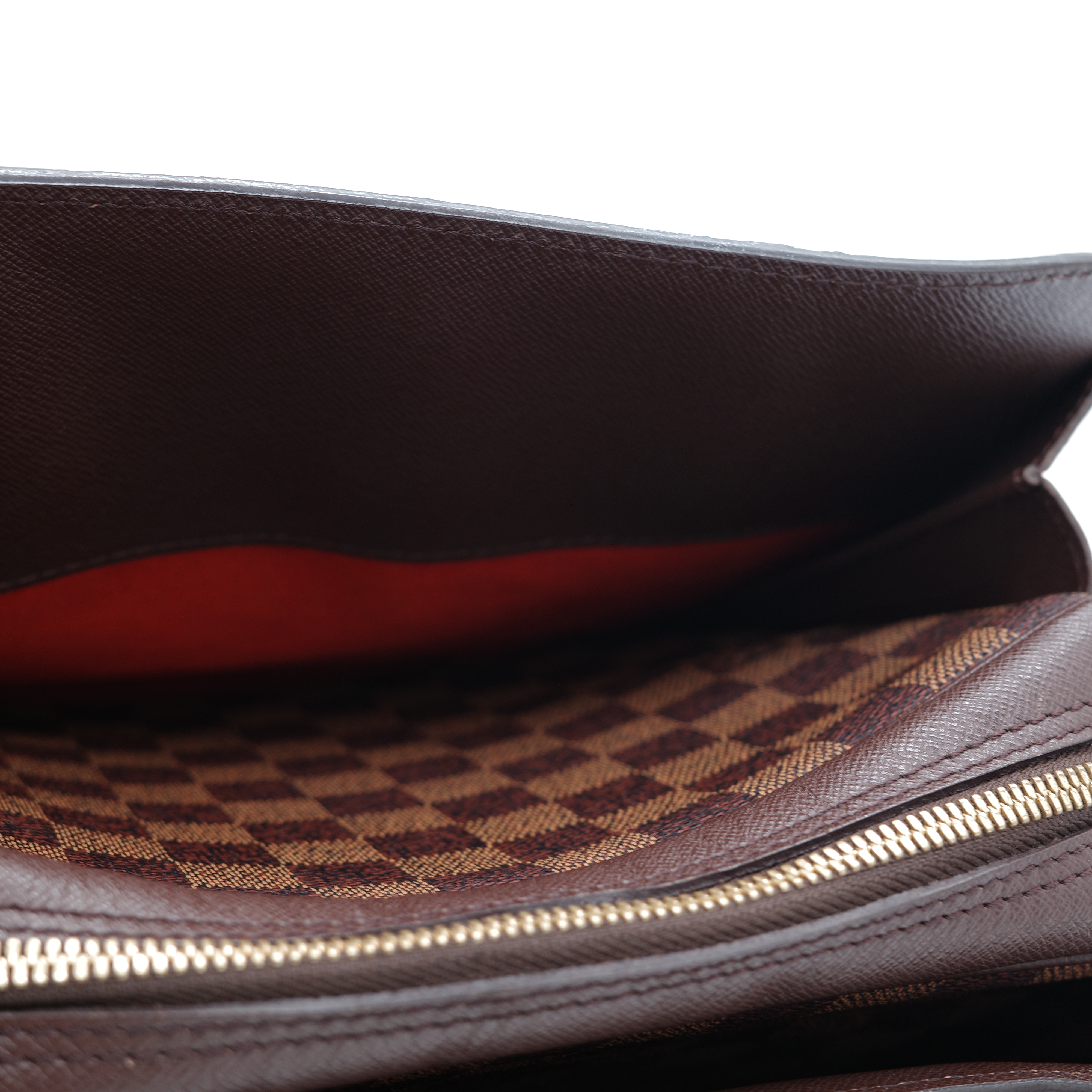 Louis Vuitton 路易威登 Triana 棕色 Damier Ebene 棋盤格紋 帆布 手提包-13