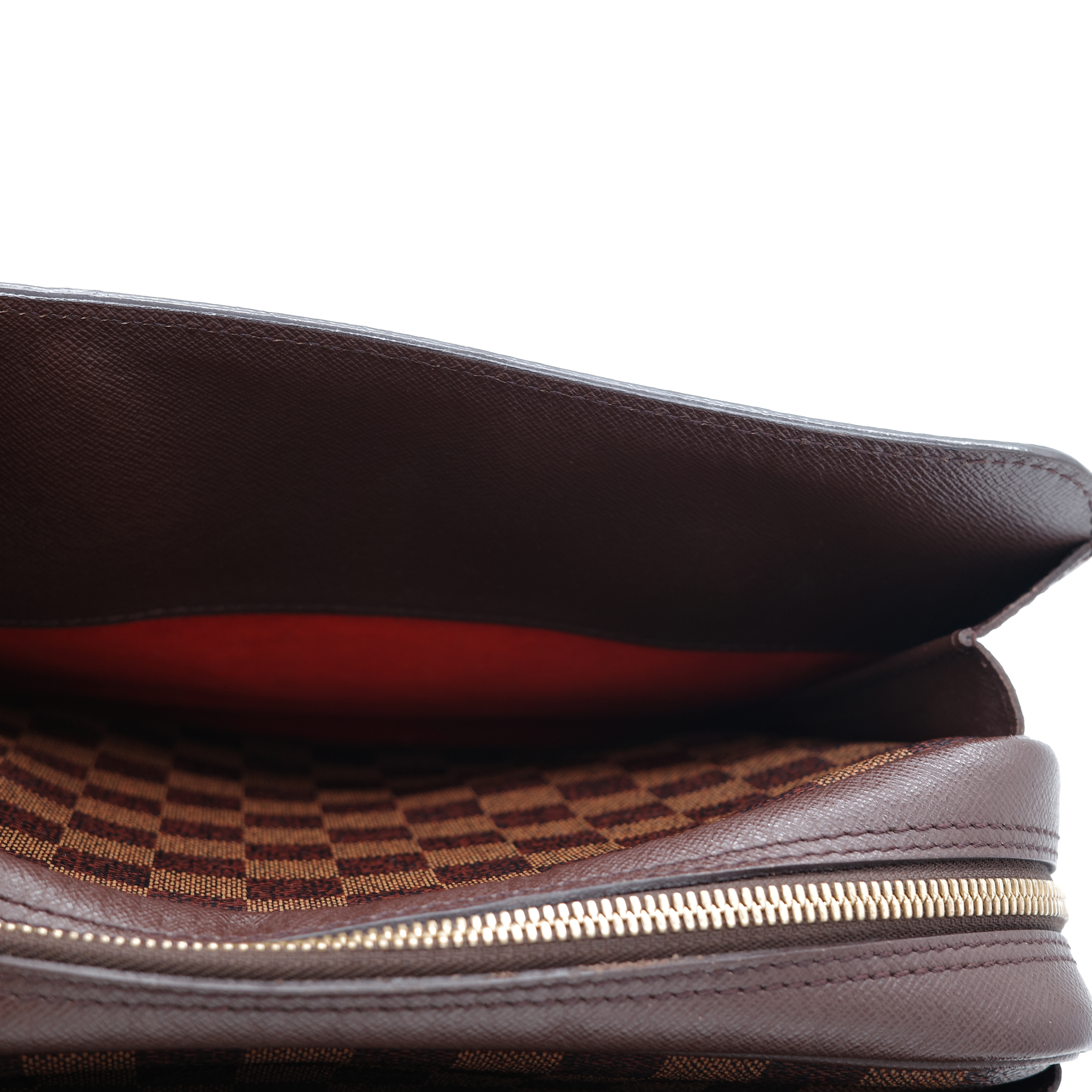 Louis Vuitton 路易威登 Triana 棕色 Damier Ebene 棋盤格紋 帆布 手提包-14