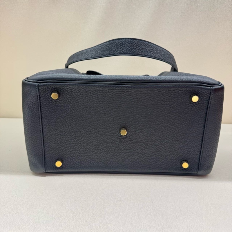 ✨99新 愛馬仕HERMES Lindy30手提包單肩包 黑色TC皮金扣Y刻 五金膜在-4