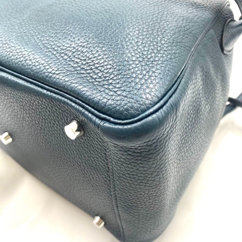 Hermes Lindy 30 松柏綠扣銀-6