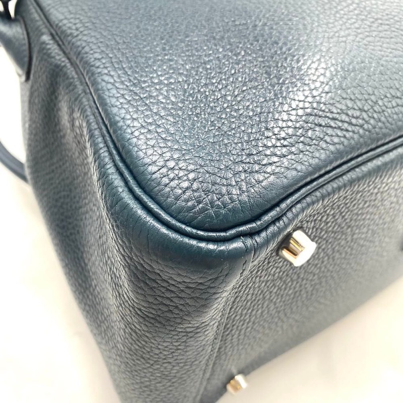 Hermes Lindy 30 松柏綠扣銀-7