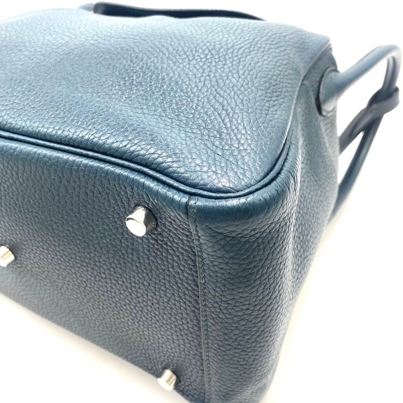 Hermes Lindy 30 松柏綠扣銀-8