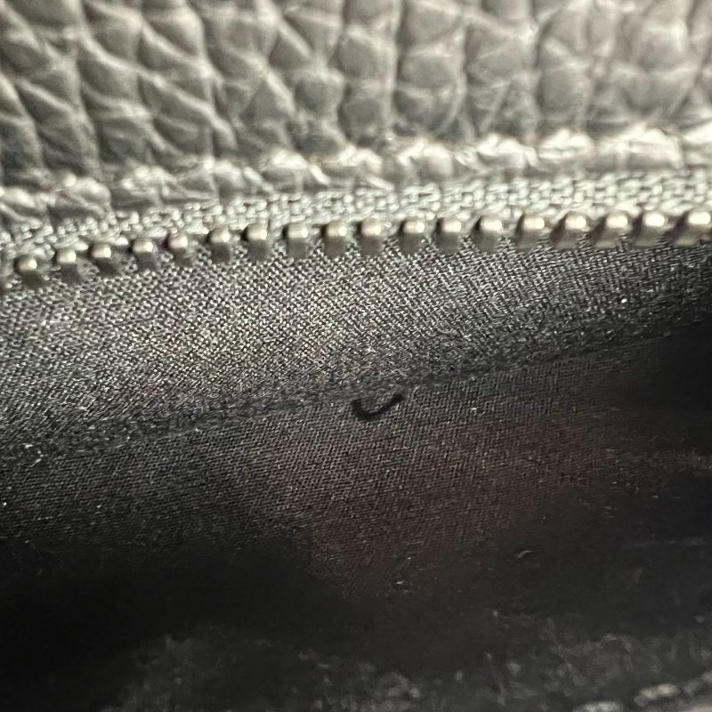 全新品 DIOR 黑牛皮壓印拉鏈雙層郵差包-7