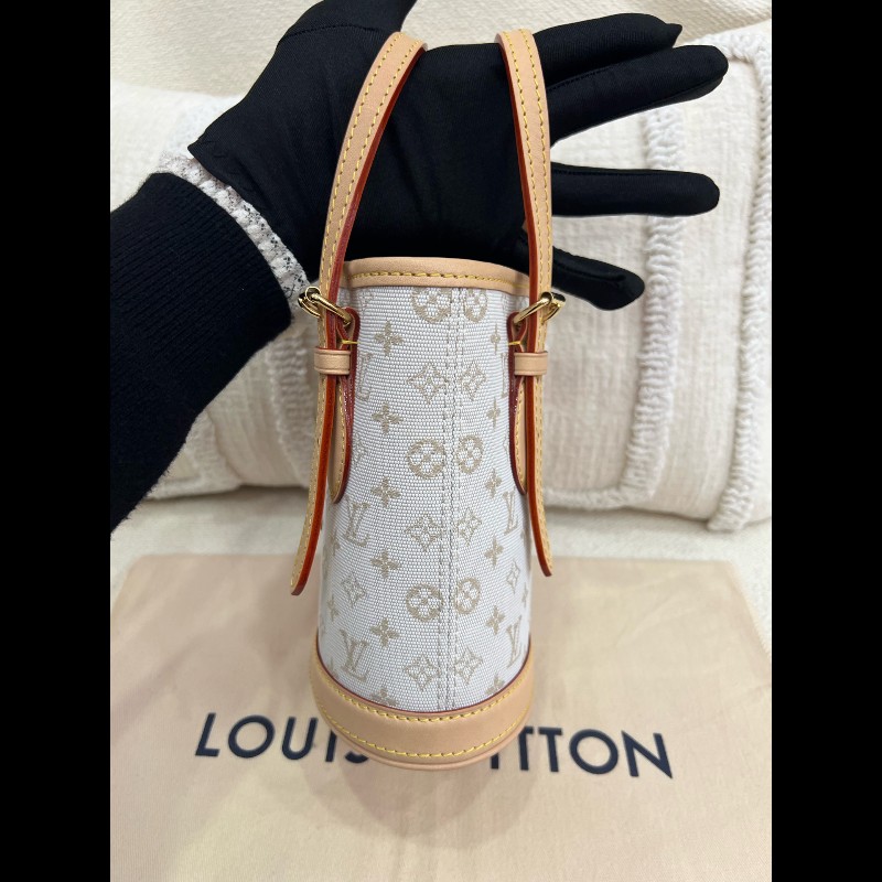 LV 沙色帆布系列 迷你水桶包小號-3