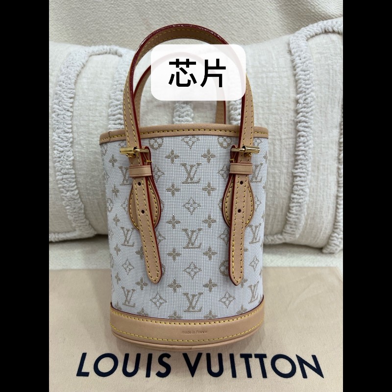LV 沙色帆布系列 迷你水桶包小號-17