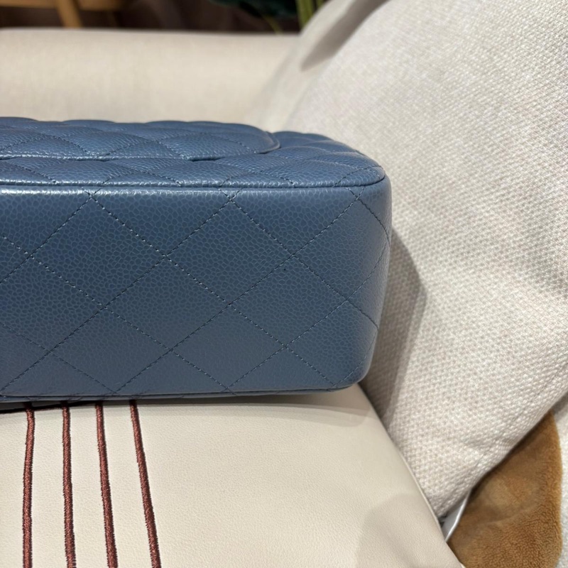 Chanel classic flap 30cm jumbo A58600荔枝牛皮銀扣,-10